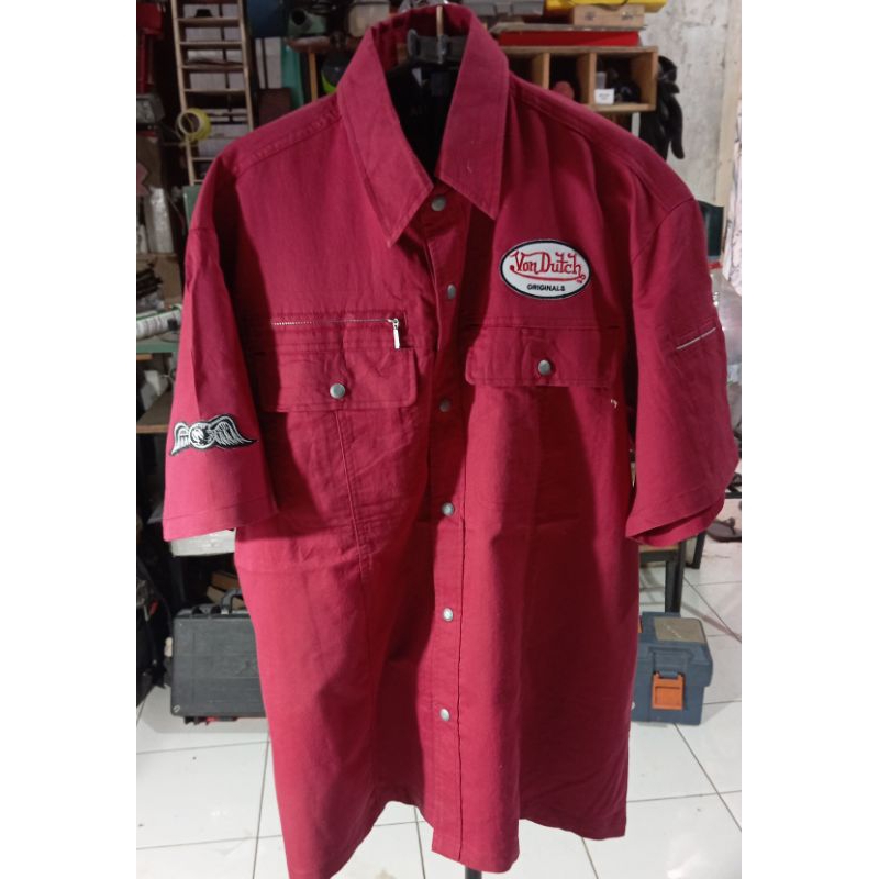 kemeja kerja bengkel workshirt xl