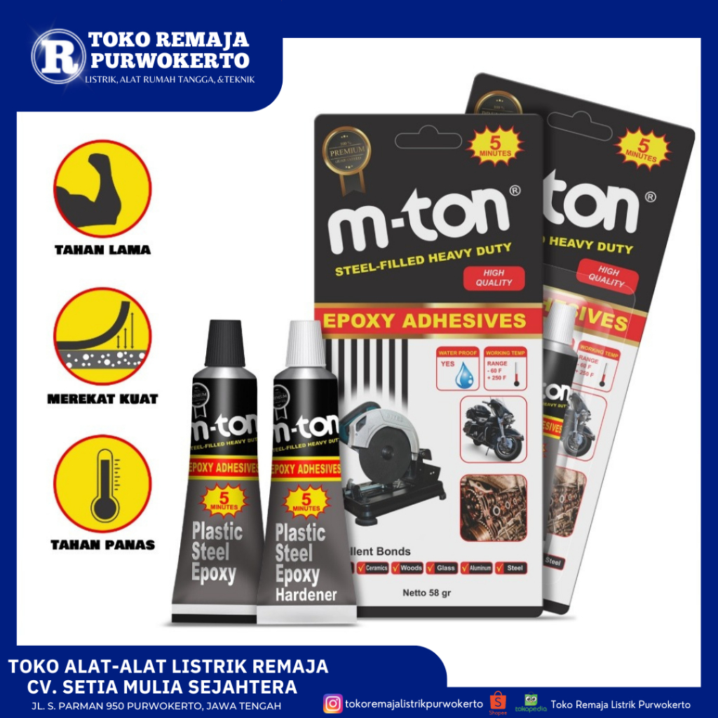 Lem Besi Epoxy M-Ton (Lem 5 Menit) M-2000