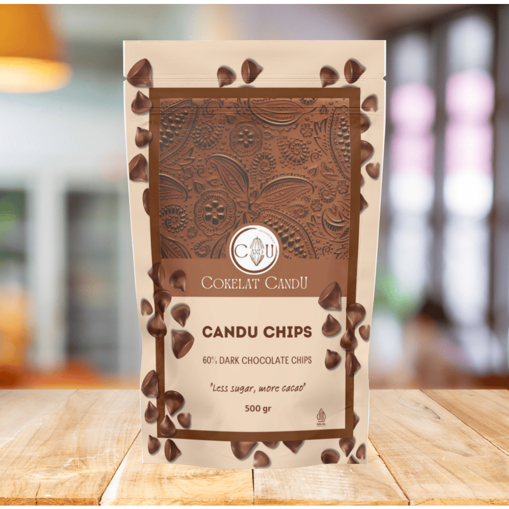 

CandU Chocochips 500gr dark chocolate coklat