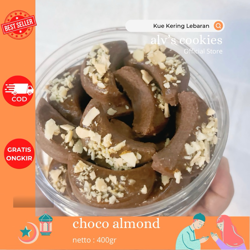 

Kue Kering Crunchy Almond Cokelat Kacang Almond Premium