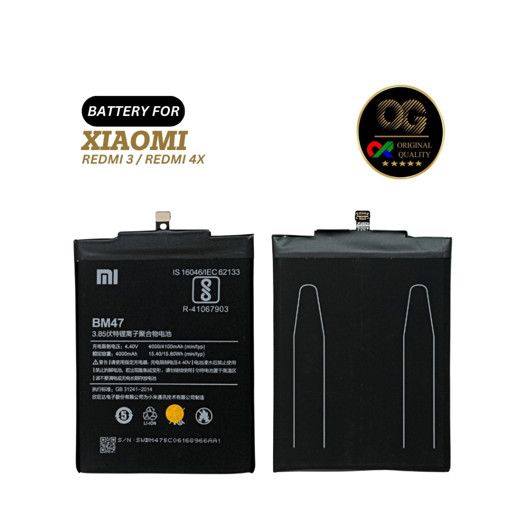 BATERAI / BATTERY / BATRE FOR XIAOMI REDMI 3 / REDMI 4X / BM47 / BM-47 ORI