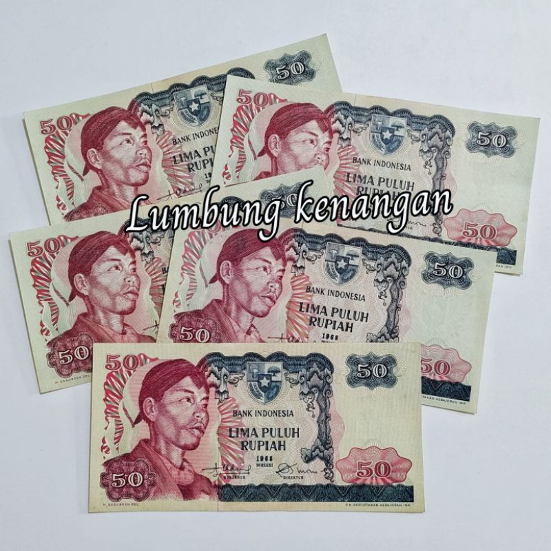 uang kuno Seri Sudirman 50 Rupiah 1968
