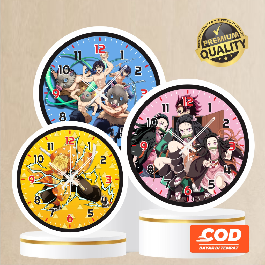 Jam Dinding Anime Demon Slayer | Hiasan Dinding Jam Dinding Anime Demon Slayer