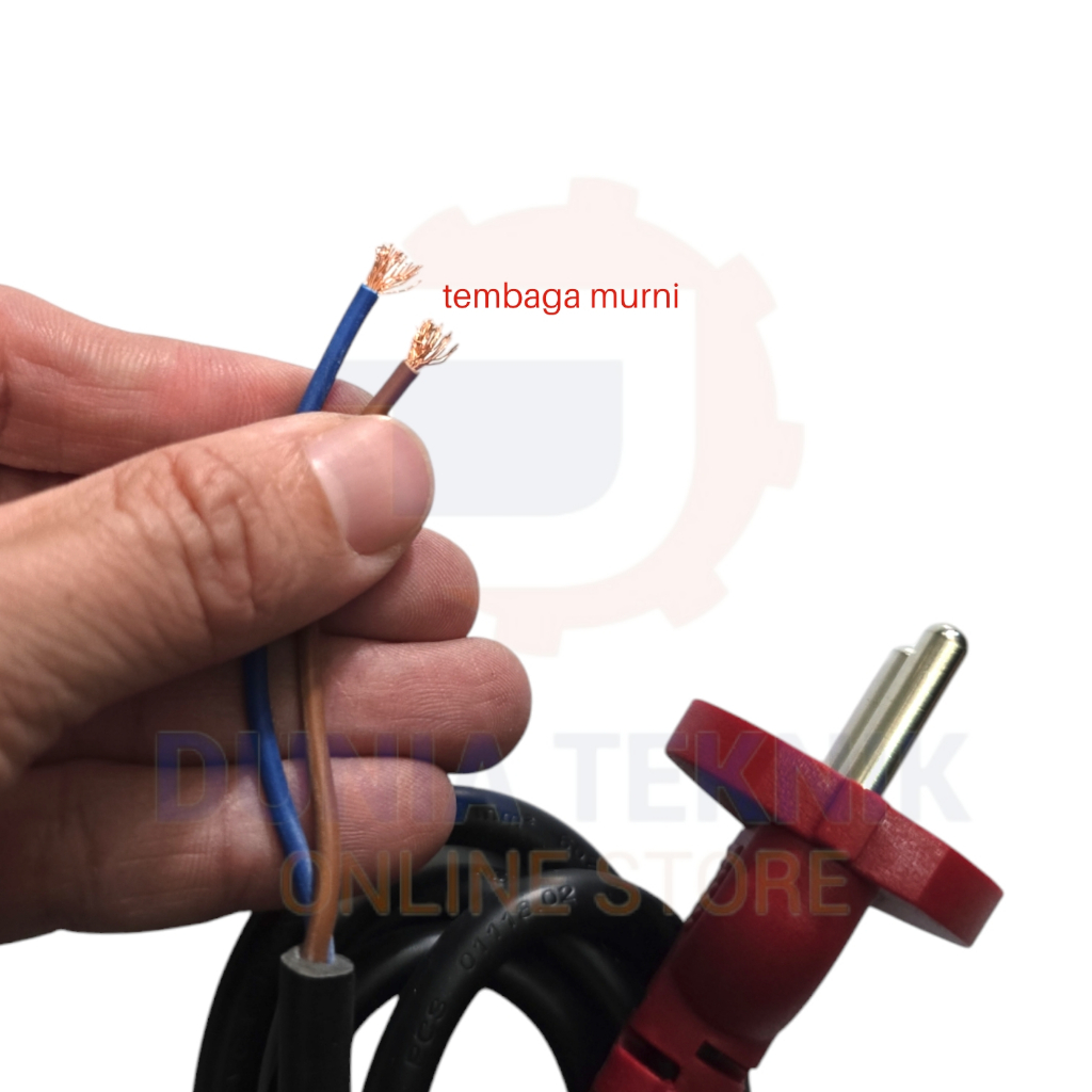 FUJIYAMA Kabel Power Listrik 2m 3m Full Tembaga murni buat Mesin Gerinda Bor Pasah Setrika dan alat 