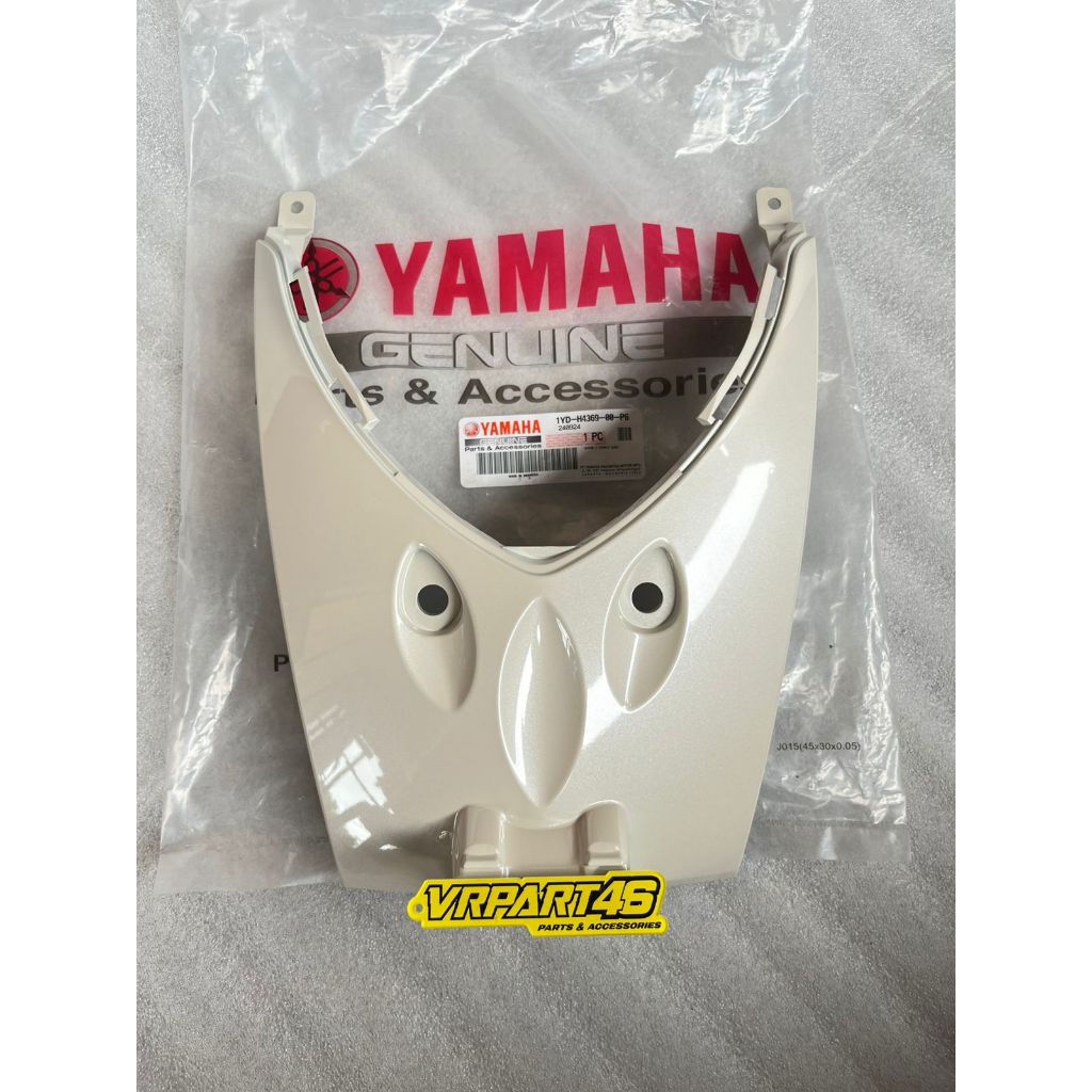 COVER BAWAH LAMPU COVER DASI TAMENG DEPAN KAP DEPAN HIDUNG FINO FI 115 125 PUTIH ORIGINAL YAMAHA 1YD