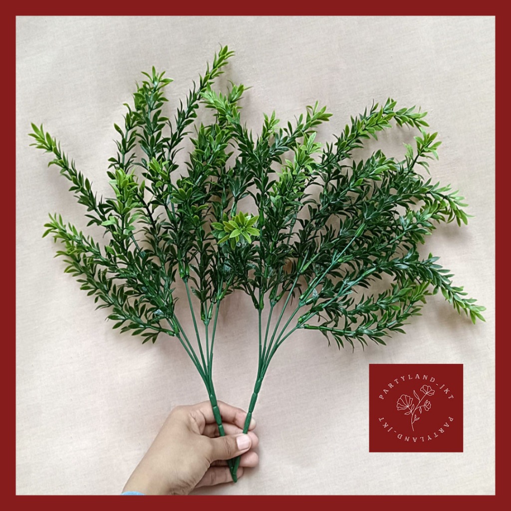 Artificial Rosemary Daun Plastik Hiasan Tanaman Daun Artificial Ornamen Dekorasi Bunga Paslu
