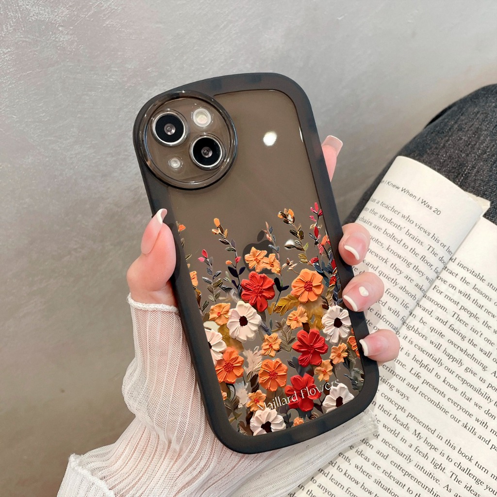 SS1103 Case For Iphone XR 11 12 13 14 PLUS PRO MAX Love Smile Flower Softcase Casing Hp PB8507