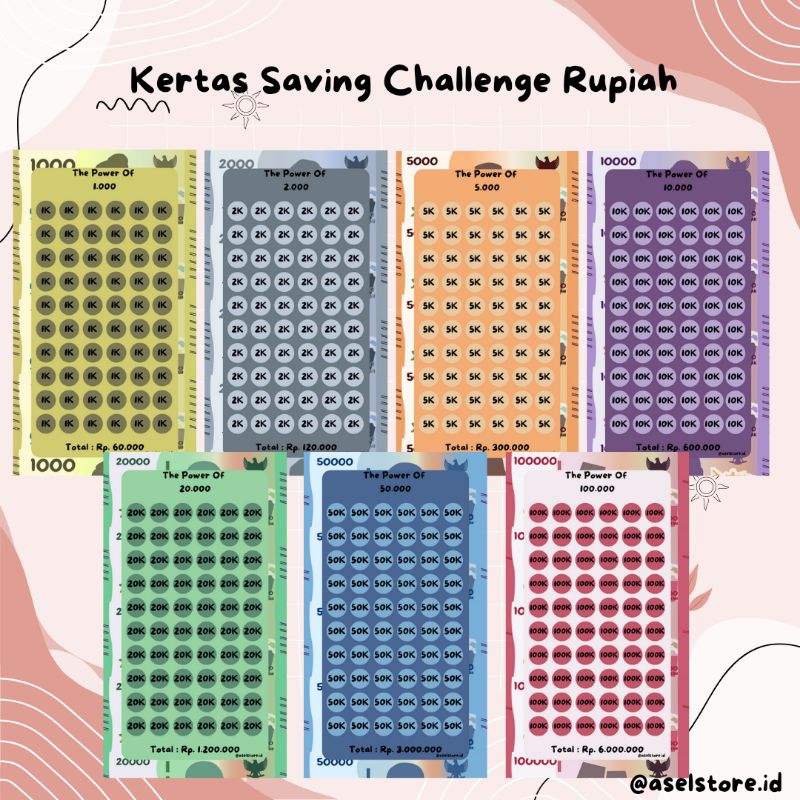 

Kertas Saving Challenge Replika By Aselstore.id