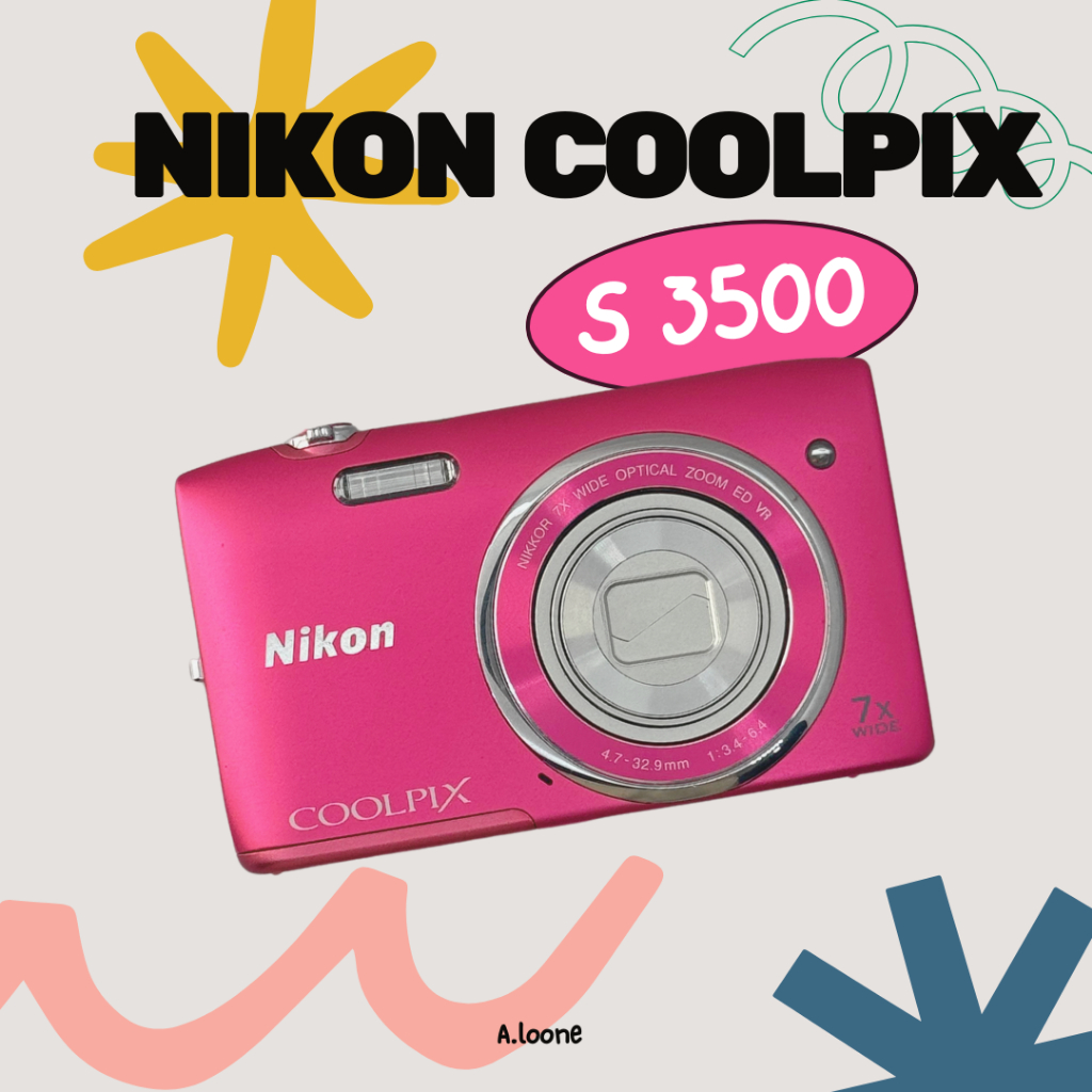 NIKON COOLPIX S3500 DIGICAM PINK COLOR !!! DIGICAM KAMERA POCKET