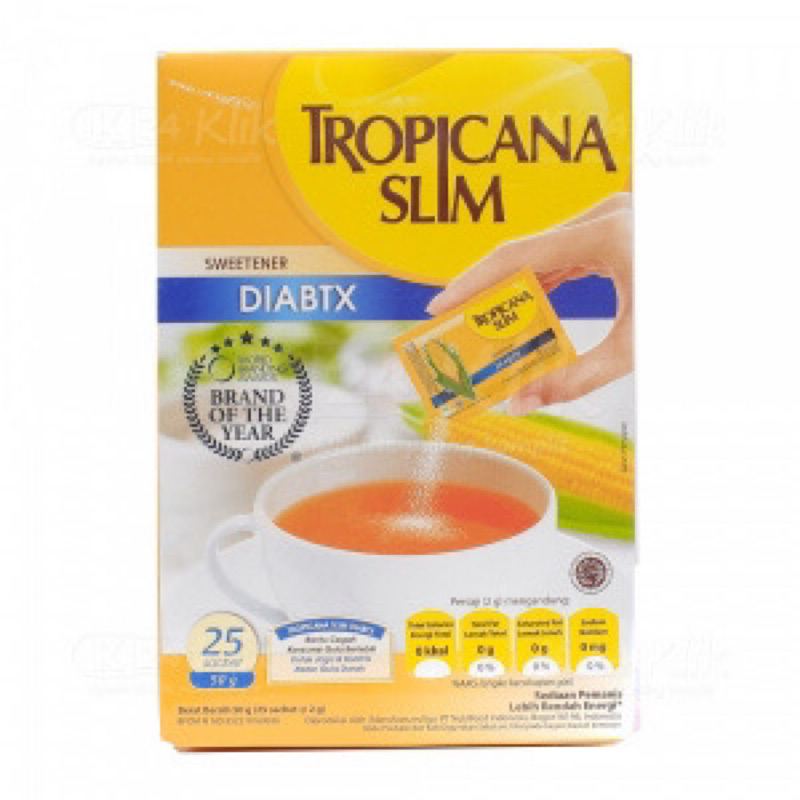 

Tropicana Slim Sweetener Diabtx 25 sacet