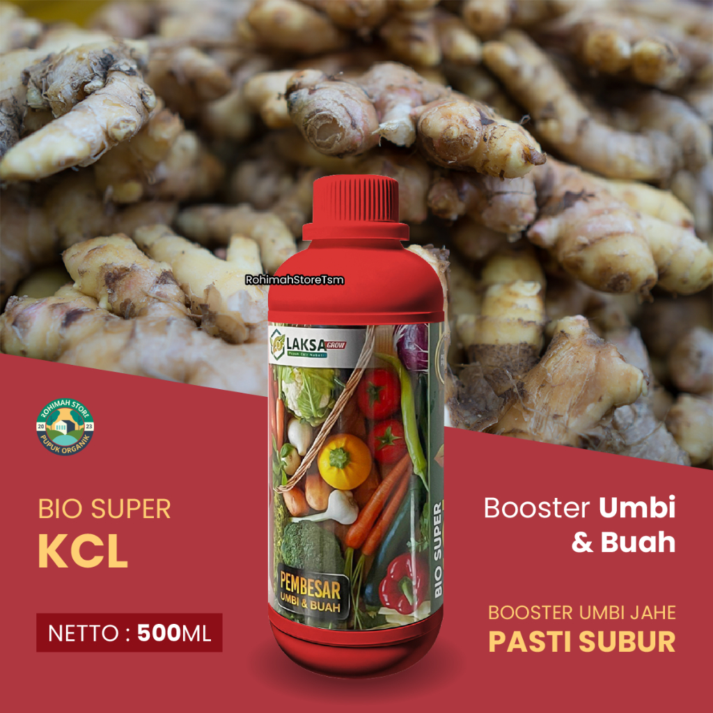pupuk jahe gajah BIO KCL PLUS 500ML pupuk penyubur dan pelebat umbi buah jahe - pupuk umbi umbian pa