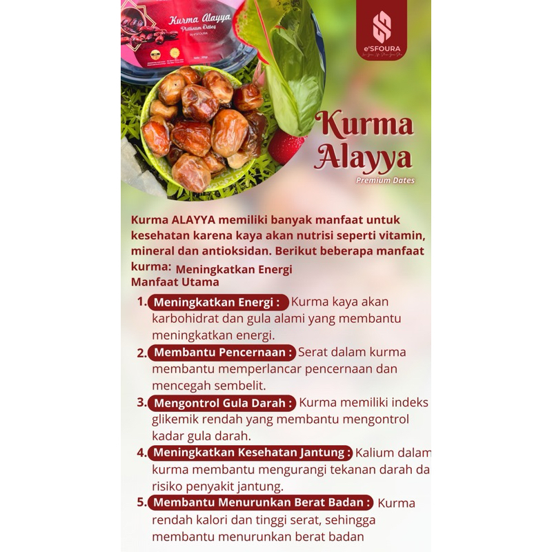 

e'SFOURA Kurma Alayya Premium Dates