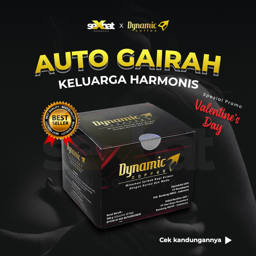

[PROMO VALENTINE!] SEXHAT - KOPI DYNAMIC 1 box 10 sachet eceran original | kopi dinamik | minuman kopi dynamik penambah Stamina Gairah Pria Wanita - Sexhat Indonesia