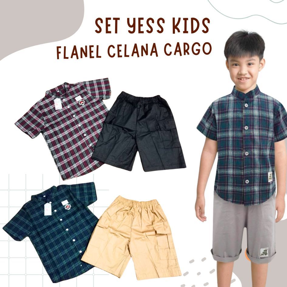 (COD) Setelan anak Yess Kids FLANEL/ Embos Premium Size 4-26 (3-15 thn)