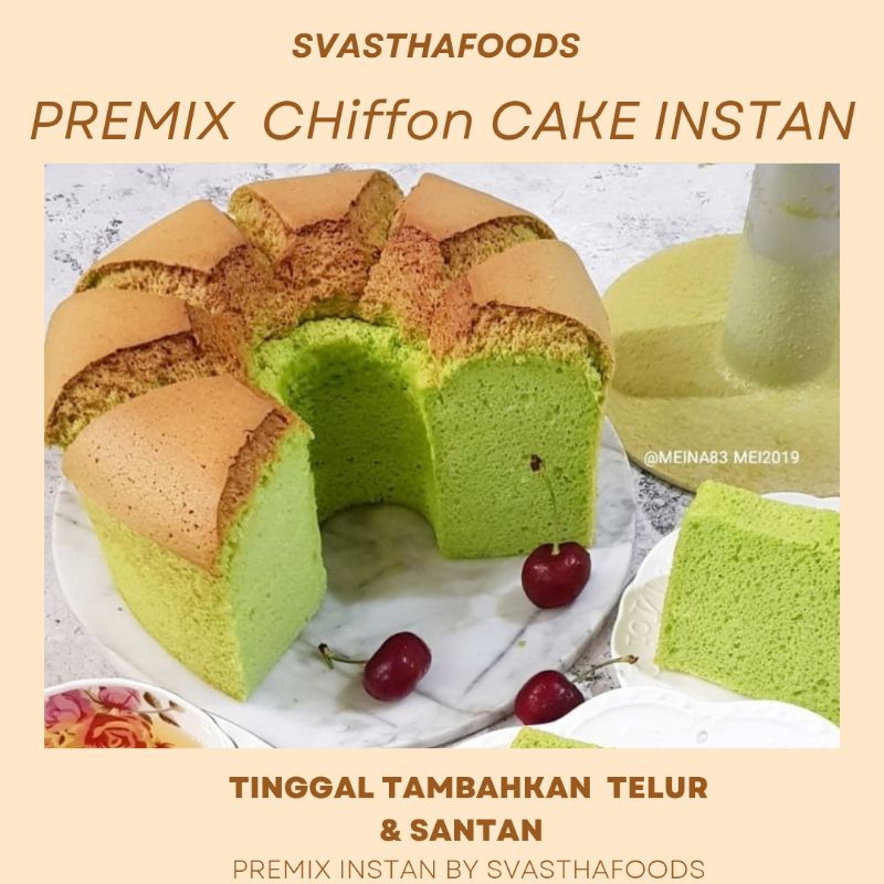 

Premix Chiffon Cake Instan Tinggal Tambahan Telur & Santan