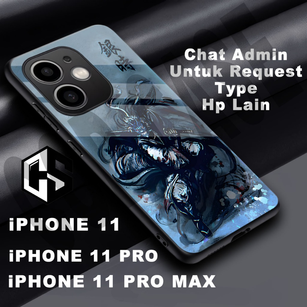 (COD 100) Softcase glossy kilau untuk type Hp IPHONE 11 / Motif Samurai/case iphone 11 pro/casing ip