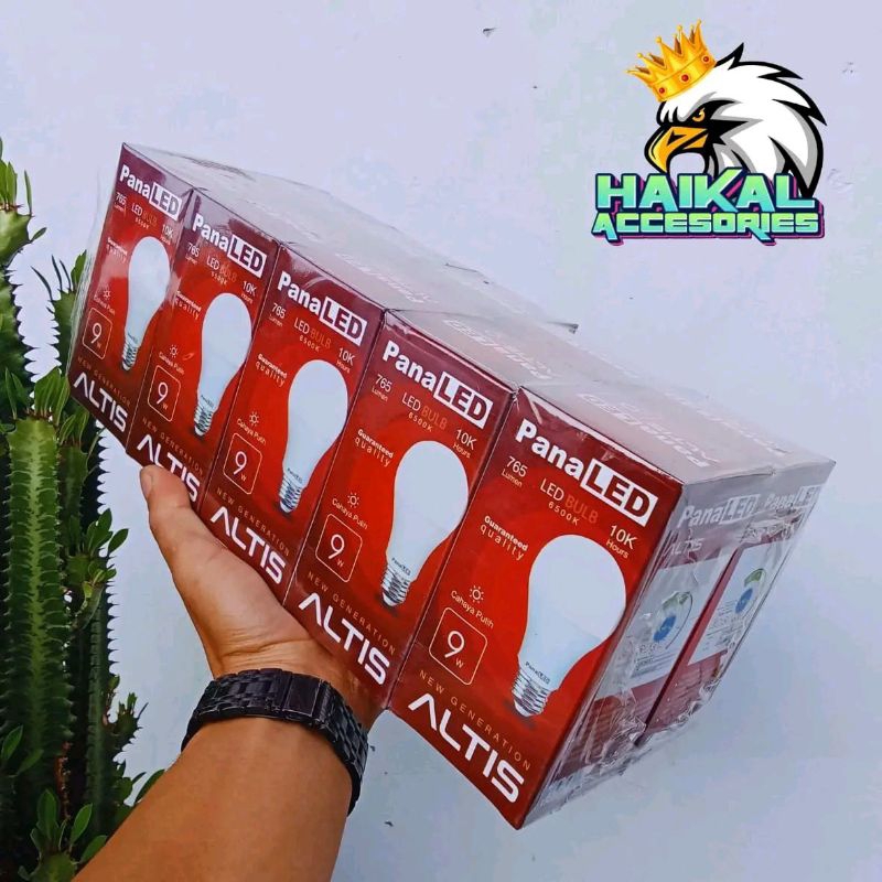 1 Pak Lampu Panaled Altis Type 9watt Cahaya Putih Hemat Energi Garansi 1 Tahun Isi 10pcs