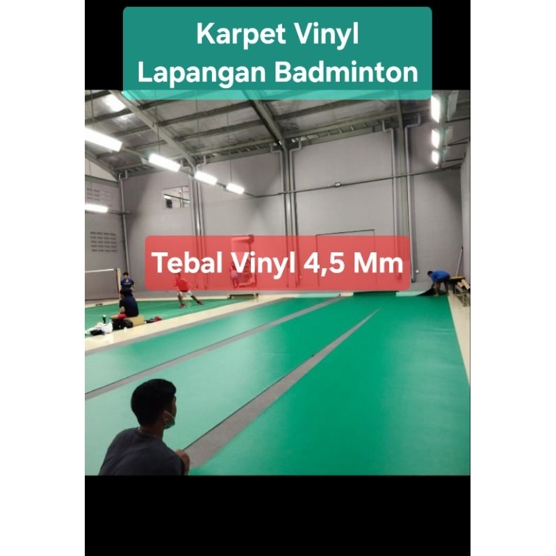 Karpet vinyl Badminton 1 lapangan// belum ada garis line (polos)