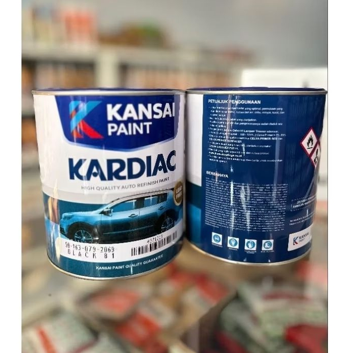 Kardiac Black 81 1 Liter / Cat Duco NC Kardiac Black 81 / Cat Hitam Pekat Kilap