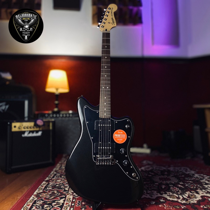 GITAR ELEKTRIK SQUIER FSR AFFINITY JAZZMASTER LAUREL METALIC BLACK