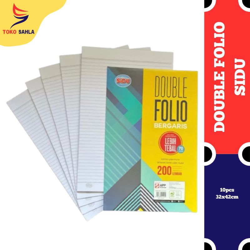 

Double folio sidu bergaris/ Doble folio garis / folio putih bersih murah berkualitas