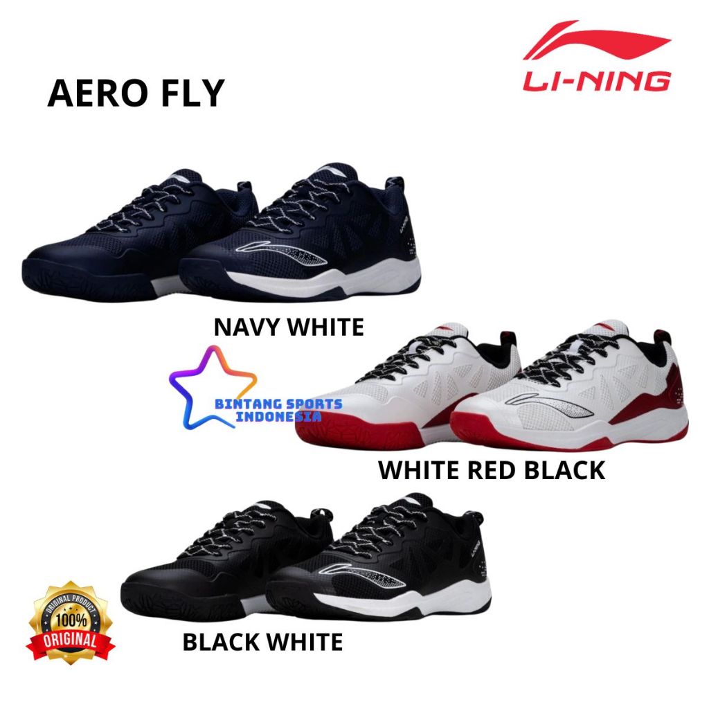 SEPATU LINING BADMINTON BULUTANGKIS LINING AERO FLY ORIGINAL