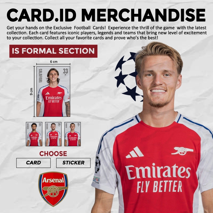 Photocard Bola Arsenal - Champions League 24-25