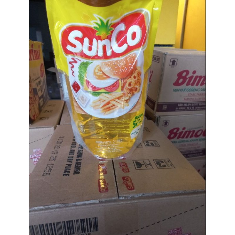 

Minyak Goreng Sunco kemasan 2 liter 1 karton