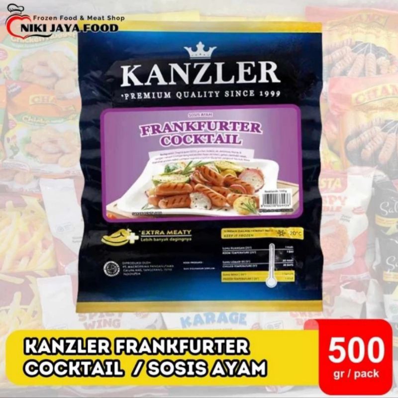 

Sosis Kanzler Frankfurter Cocktail 500 gram || Niki Jaya Food