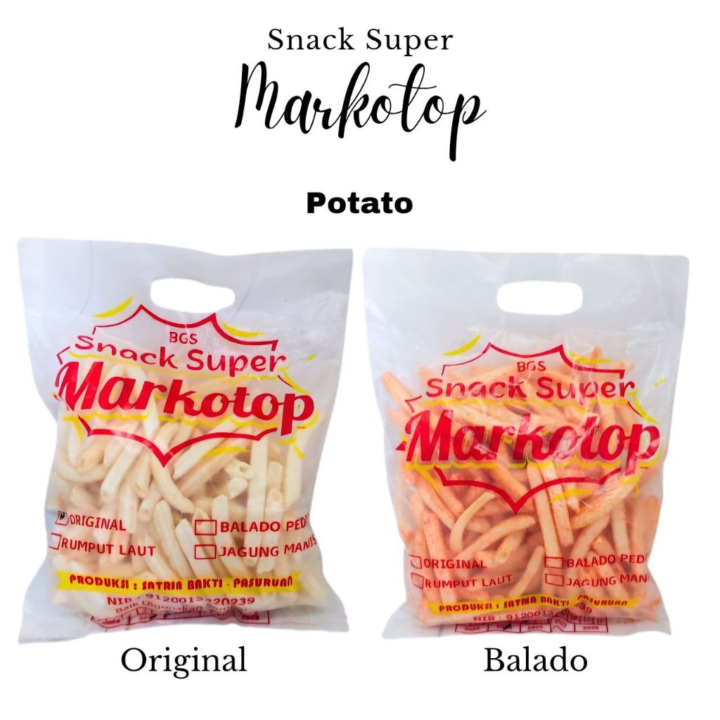 

BGS Snack Super Markotop Potato / kentang Original