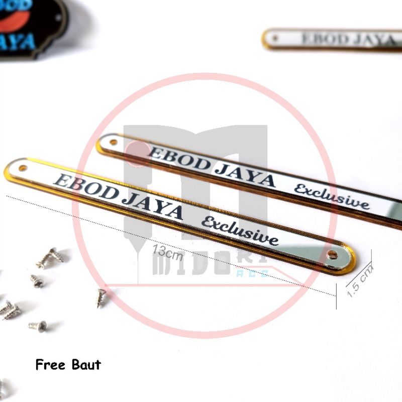 EMBLEM EBOD JAYA / BNR Indonesia LIST PANJANG CUSTOM AKRILIK / EMBLEM CUSTOM AKRILIK / EMBLEM AKRILI