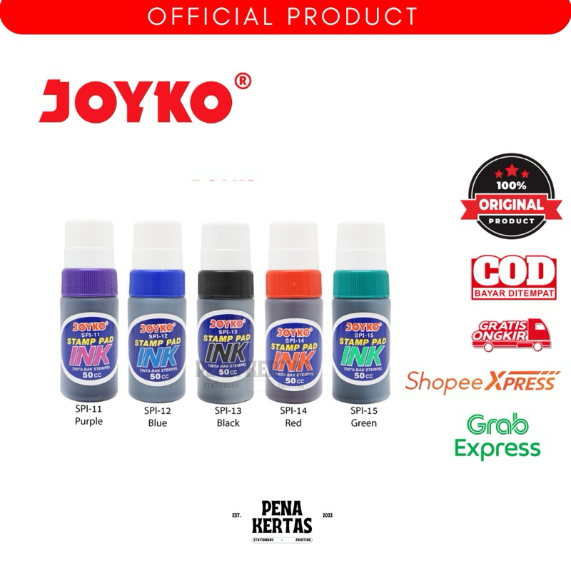 

Joyko Stamping Pad Ink 50cc - Tinta stempel - Penakertast