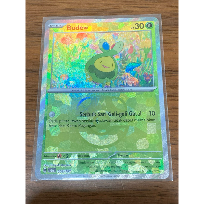 Kartu Pokemon Asli Budew MasterBall Holo