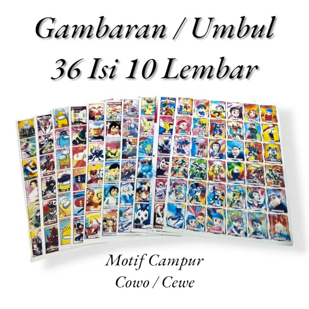 Mainan Anak Gambaran 36 Umbul Isi 10 Lembar