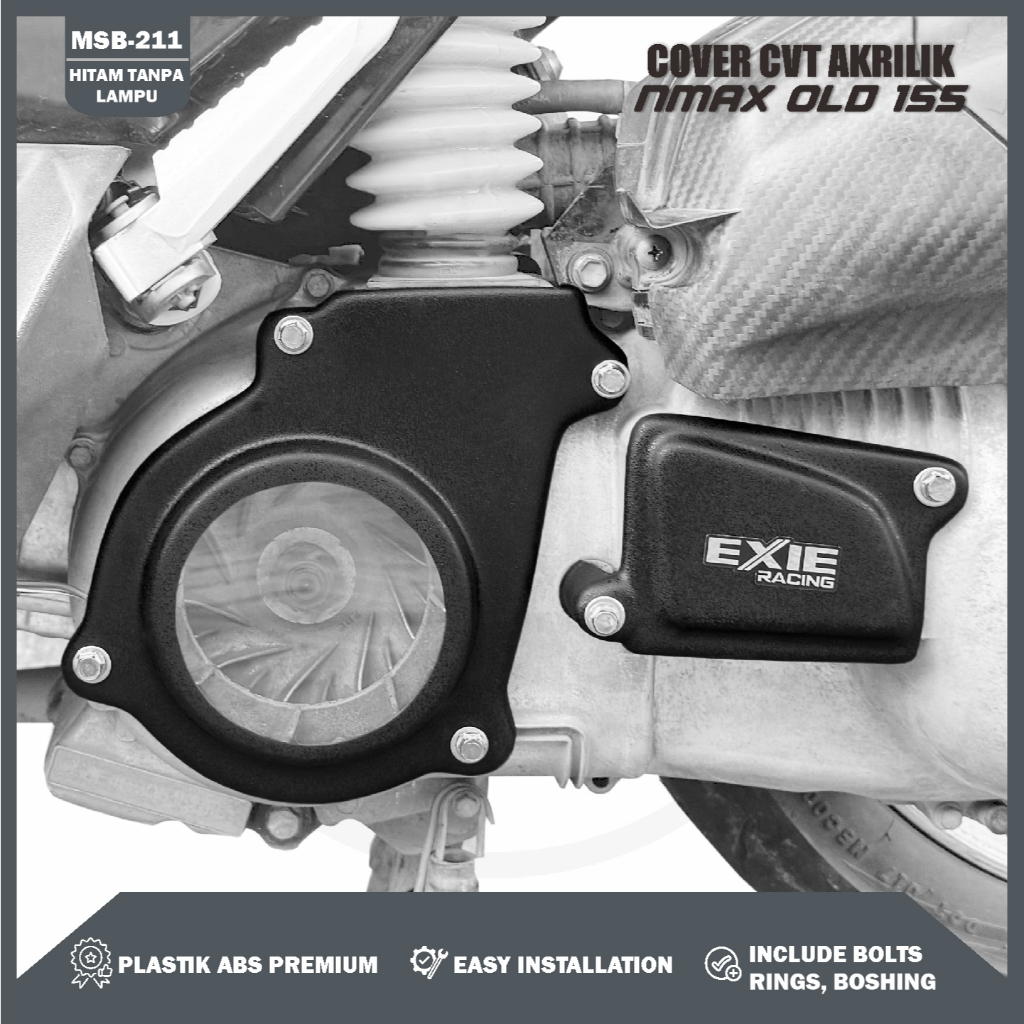 Cover CVT Akrilik NMAX 155 OLD Aksesoris Motorcycle Penutup CVT Exie Art Racing