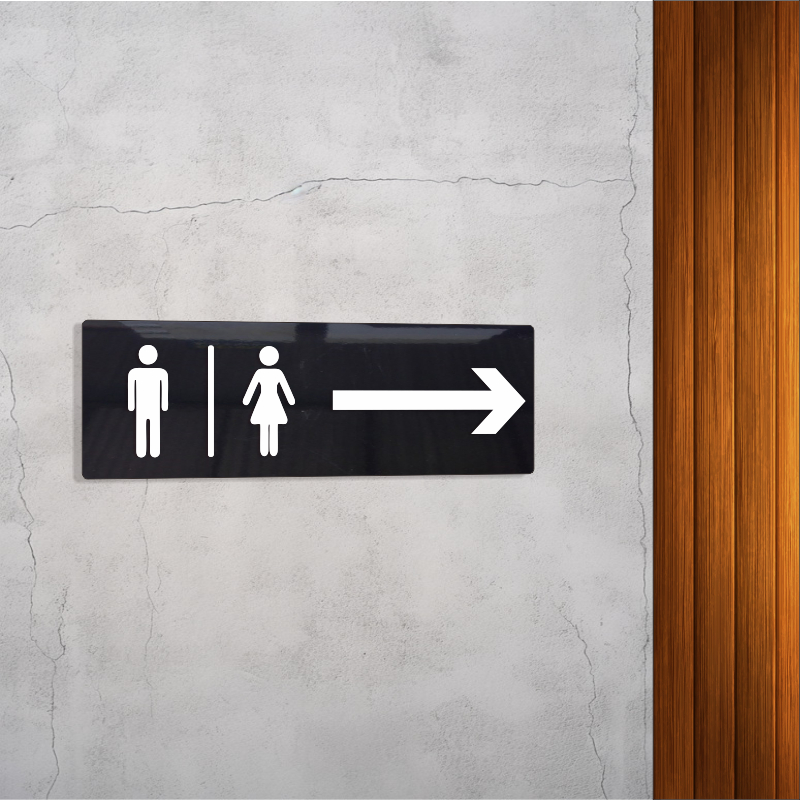 

Signage Acrylic Pop Up Sign Arah Toilet 8x25 cm - Toilet Hitam - putih