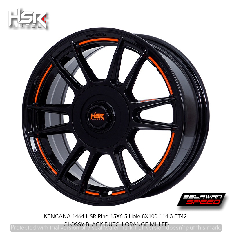 VELG HSR MODEL BARU R15 JAZZ BRIO AGYA YARIS DLL HSR KENCANA RING 15 BLACK RPF1