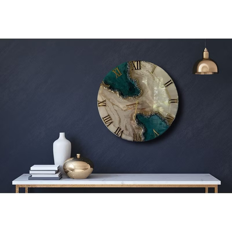 Resin geode custom order jam dinding custom resin epoxy