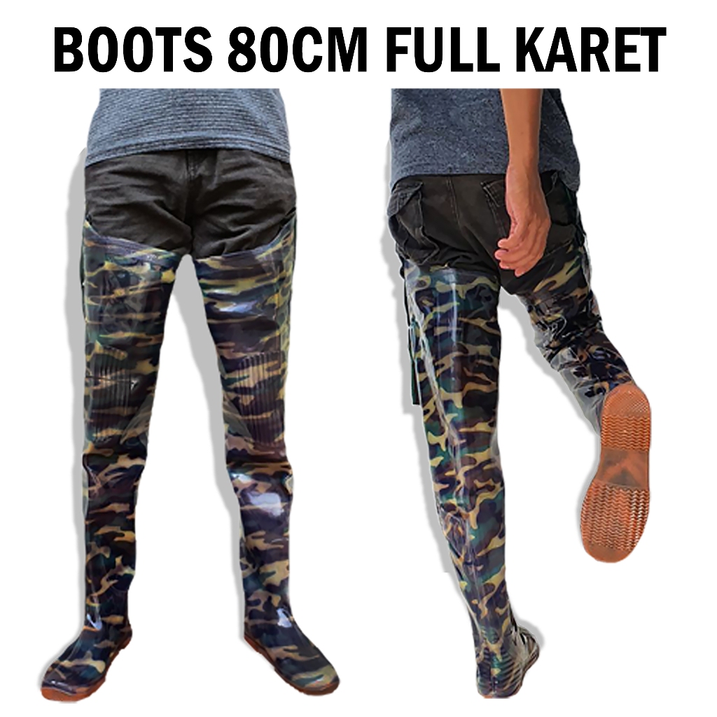 SEPATU BOOTS PANJANG 80CM SEPATU BOOTS KARET PETANI SEPATU BOOTS SAWAH ANTI KEONG PRIA