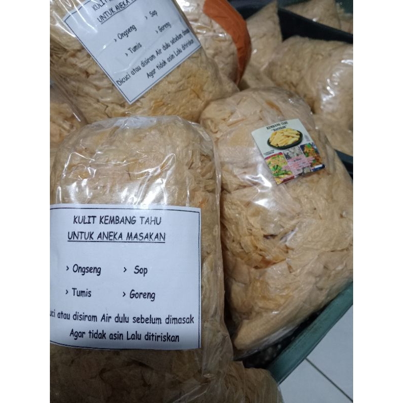 

kulit kembang tahu kering patahan 1kg Rp.25.500