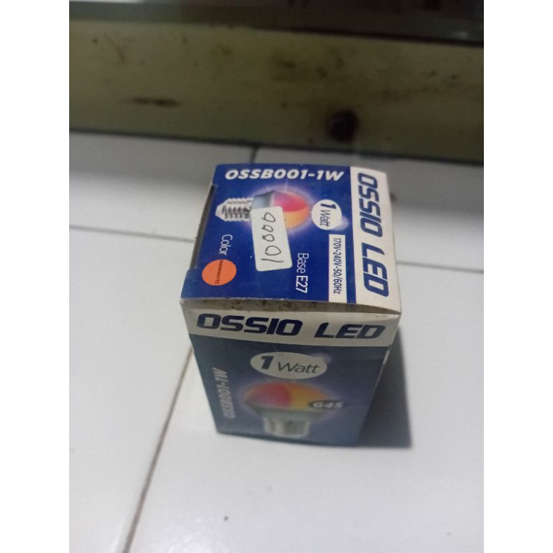 ossio led 1 watt lampu kuning bulat