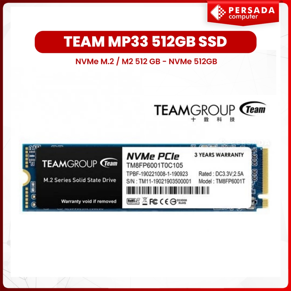 Team MP33 1TB SSD NVMe M.2 / M2 1TB/1000GB - NVMe 1TB