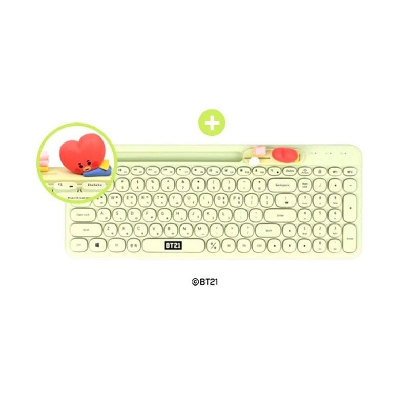 Official BT21 Little Buddy Baby Wireless Bluetooth Keyboard Multi Pairing- Tata