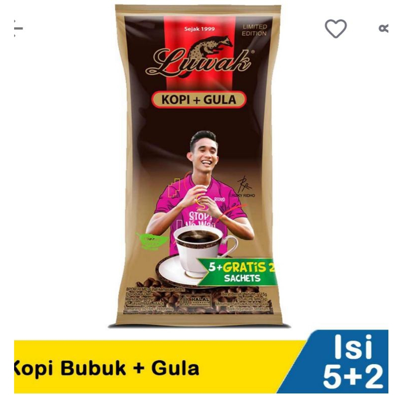 

Kopi Luwak + Gula Bag 7 x 25gr