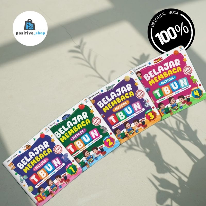 Buku Belajar Membaca Metode TBUN buku anak TK paud 3 tahun buku membaca anak Ziyadbooks (isi 4 buku)