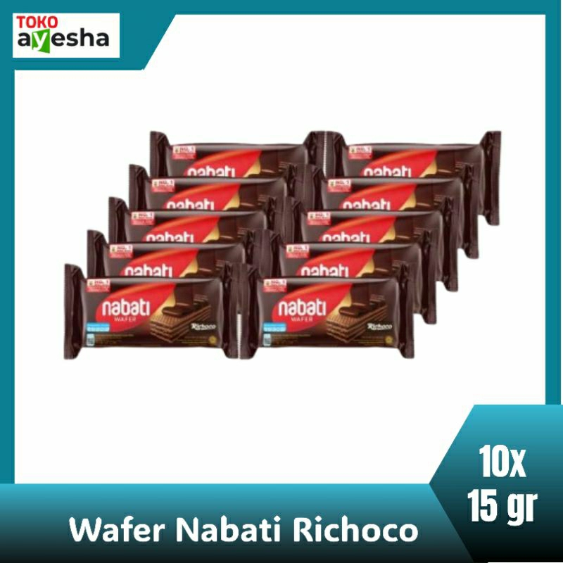 

Nabati Wafer Richoco 15 gr - 1 Pack isi 10 bks