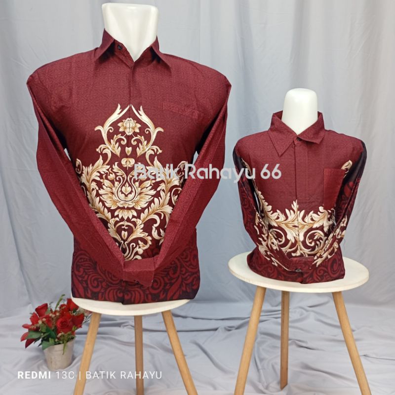 Batik couple ayah anak pasangan batik bapak anak laki2 LC03