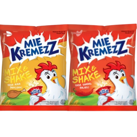 

Mie KremezZ Mix & Shake 1 Renteng Isi 10 PCS/Mie Kremez Bumbu Tabur