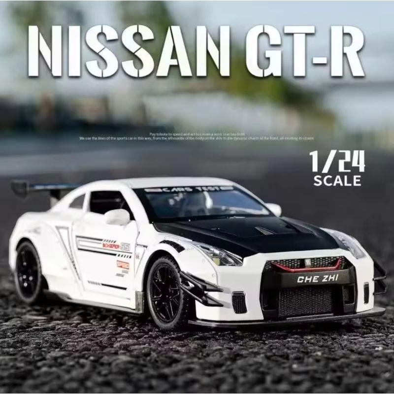 Diecast Miniatur Mobil Nissan GTR R35 1:24 - Alloy Model Metal Collection Mobil Nissan GTR R35 JDM S
