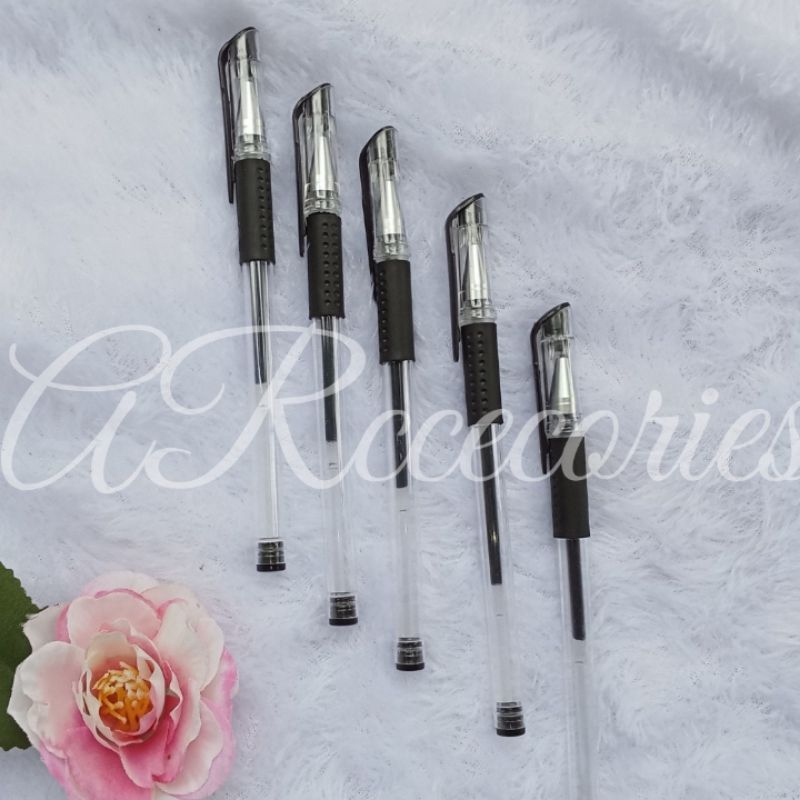

10 pcs Bulpoin hitam/Alat Tulis Sekolah Pulpen Hitam Murah